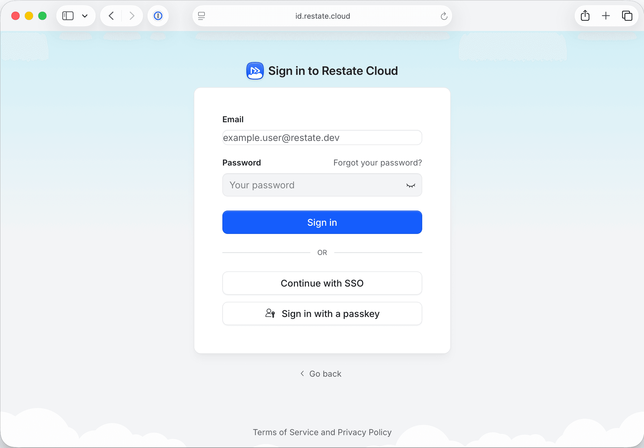 Restate Cloud SSO