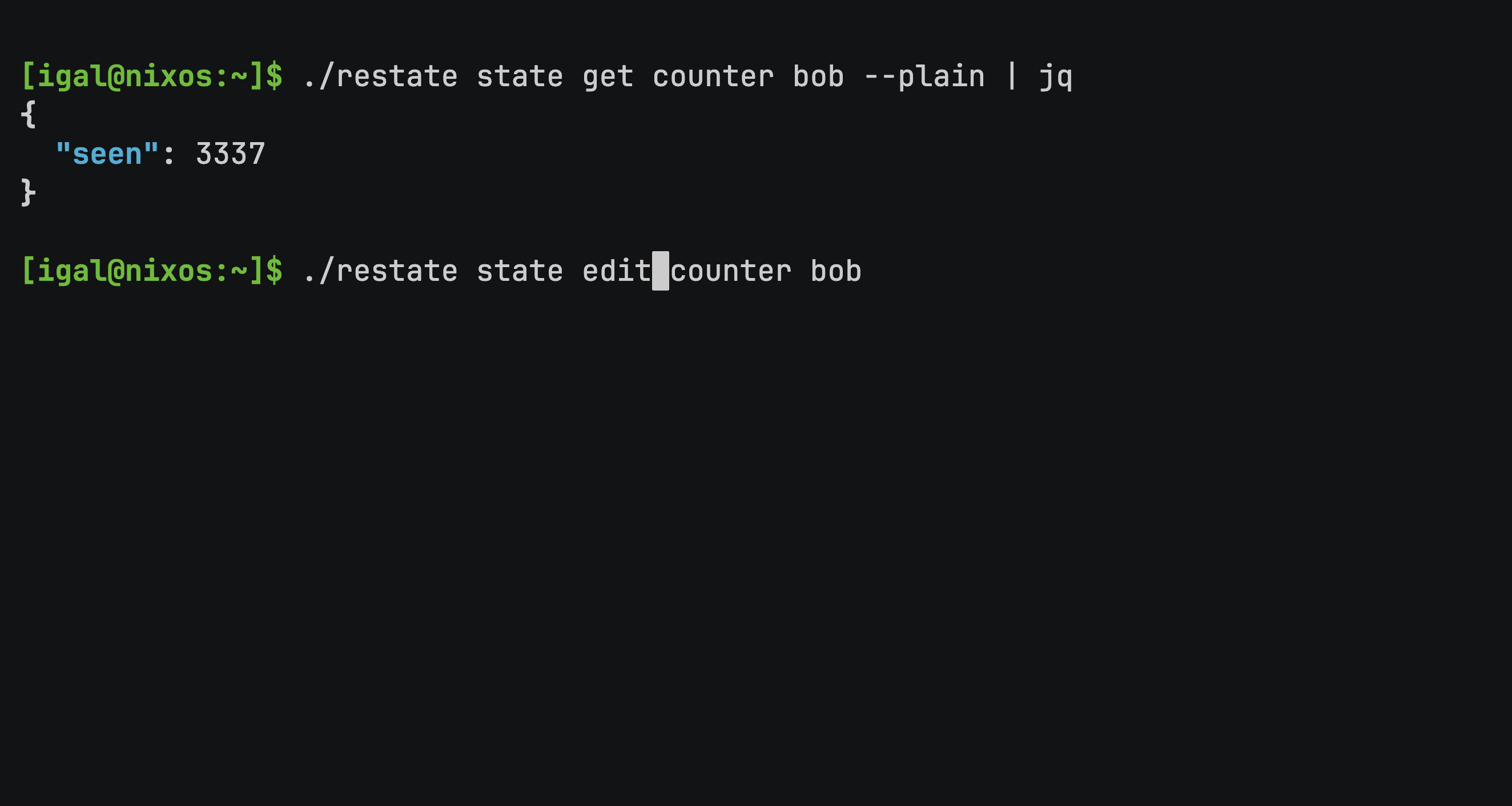 State repair with the CLI
